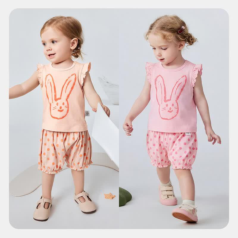 Minibala Artist Collab Baby Girl Vest & Shorts Set