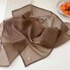 Transparent Cotton Linen Scarves Thin Pure Color Silk Scarf All-match Small Square Scarf  Women