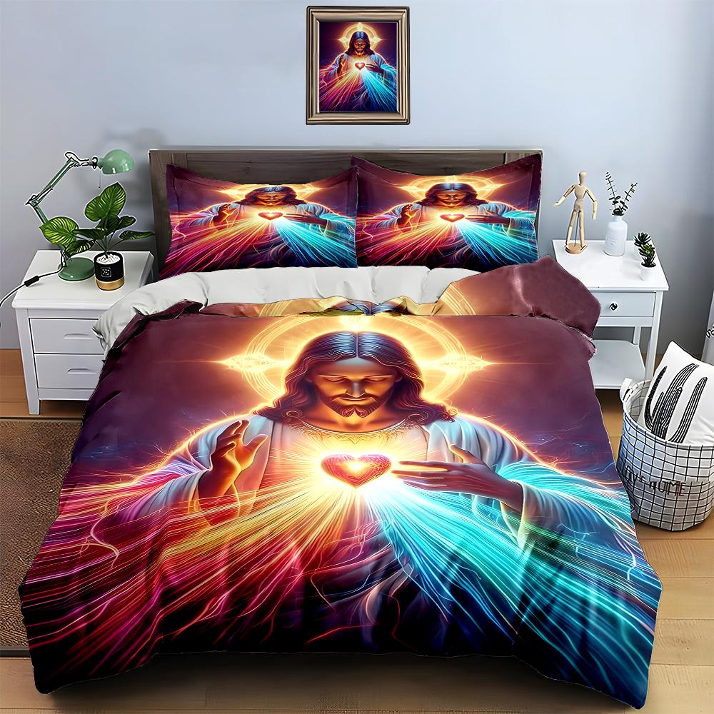 Radiant Divine Imagery. Bedding Duvet Cover Sets Duvet Covers Pillowcases Gifts (1 * Duvet Cover 2 * Pillowcases, Without Duvet Insert)
