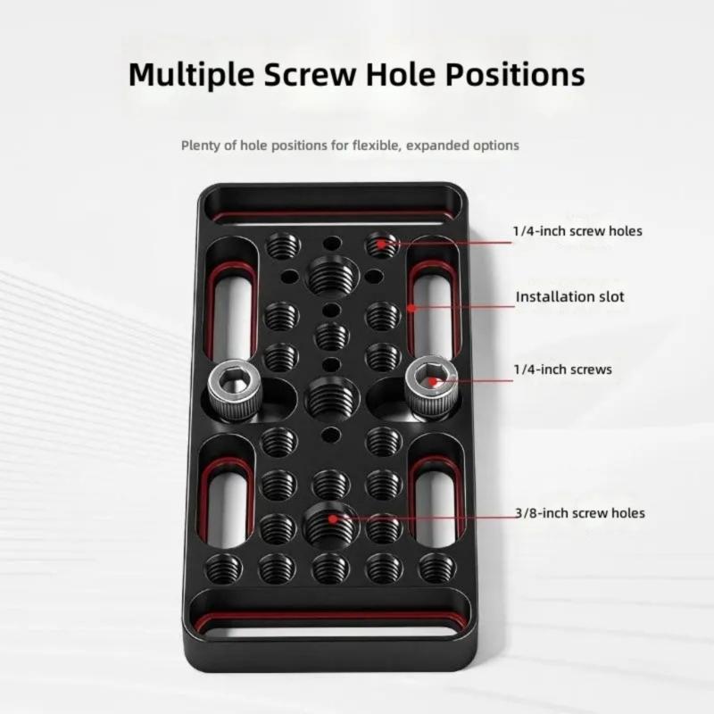 Multifunctional Camera Cheese Plate 1/4inch 3/8inch Thread Large Cheese Plate for Cameras Tripod Photography Accessories