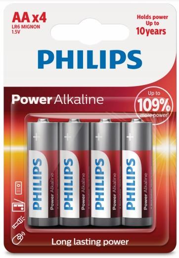 Philips Power Alkaline Aa Batteries X4 Pcs