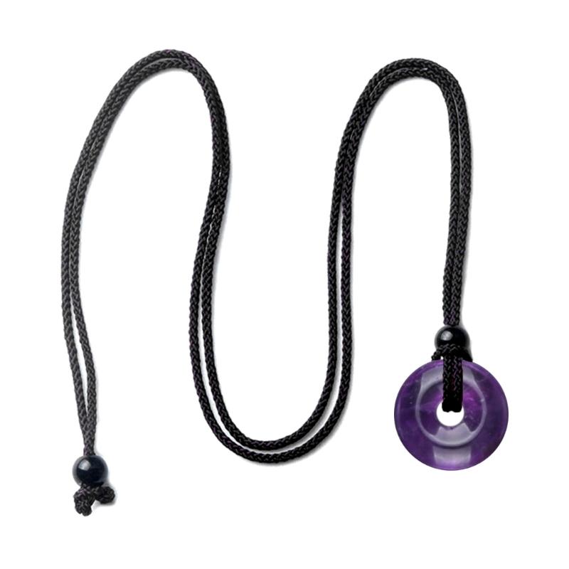 Crystal Agate Pendant Clavicle Chain Adjustable Cold Wind Safety Buckle Necklace