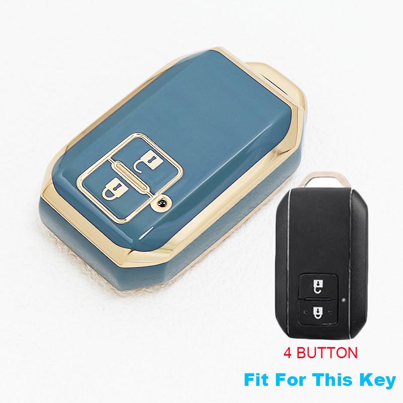 Modne 2-przyciskowe etui z TPU na kluczyk samochodowy z pilotem, osłona, skorupa, brelok dla Suzuki Ertiga Swift Wagon R, chroniony uchwyt, akcesoria bezkluczykowe