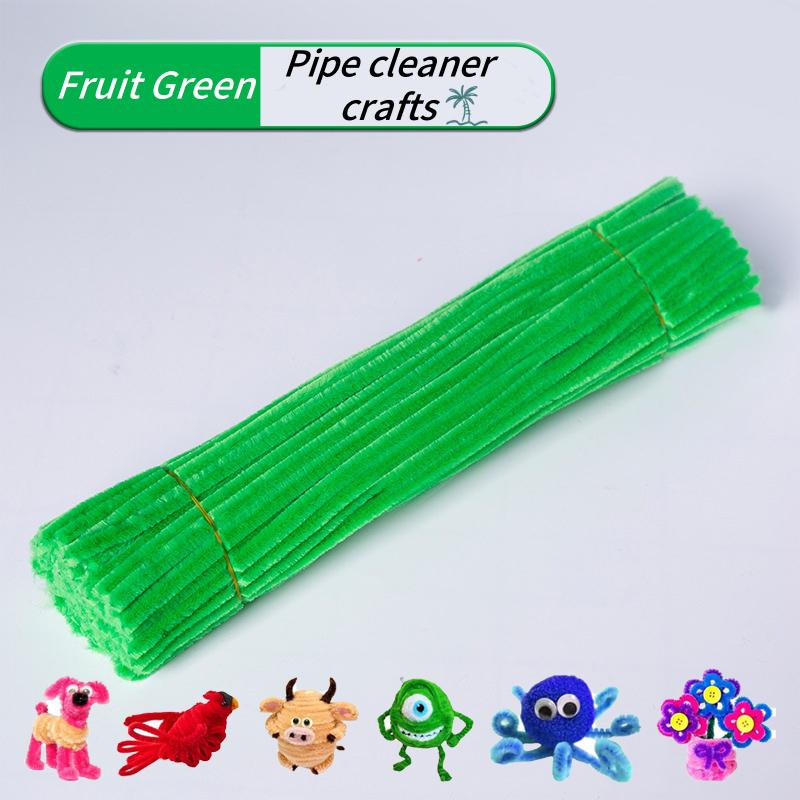 100 Pieces Pipe Cleaners Chenille Stem, Solid Color Pipe Cleaners Set for Pipe Cleaners DIY Arts Crafts Decorations