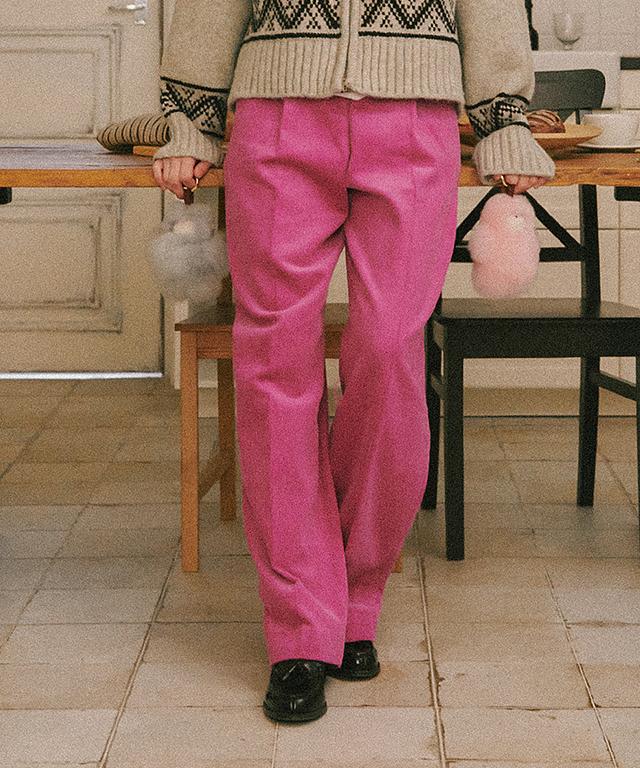 RONRON Pintuck Corduroy Pants Purple