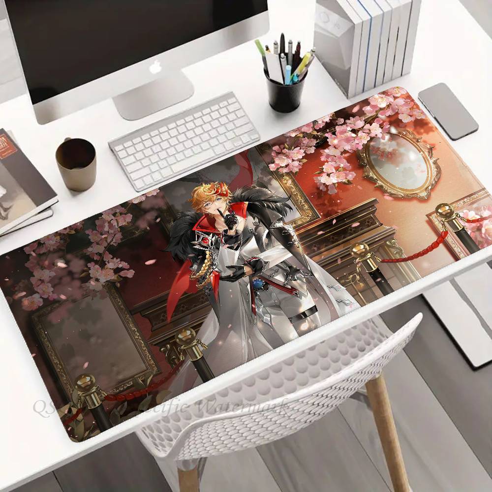 Tartaglia Anime G-genshin Impact Mousepad Non-slip Suitable For Office Computers Laptops E-sports Game Desk Mats XXL Keyboard