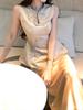 Muzi Li's Li Xin Satin Jacquard Waist-Cinched Vest & Midi Skirt Set