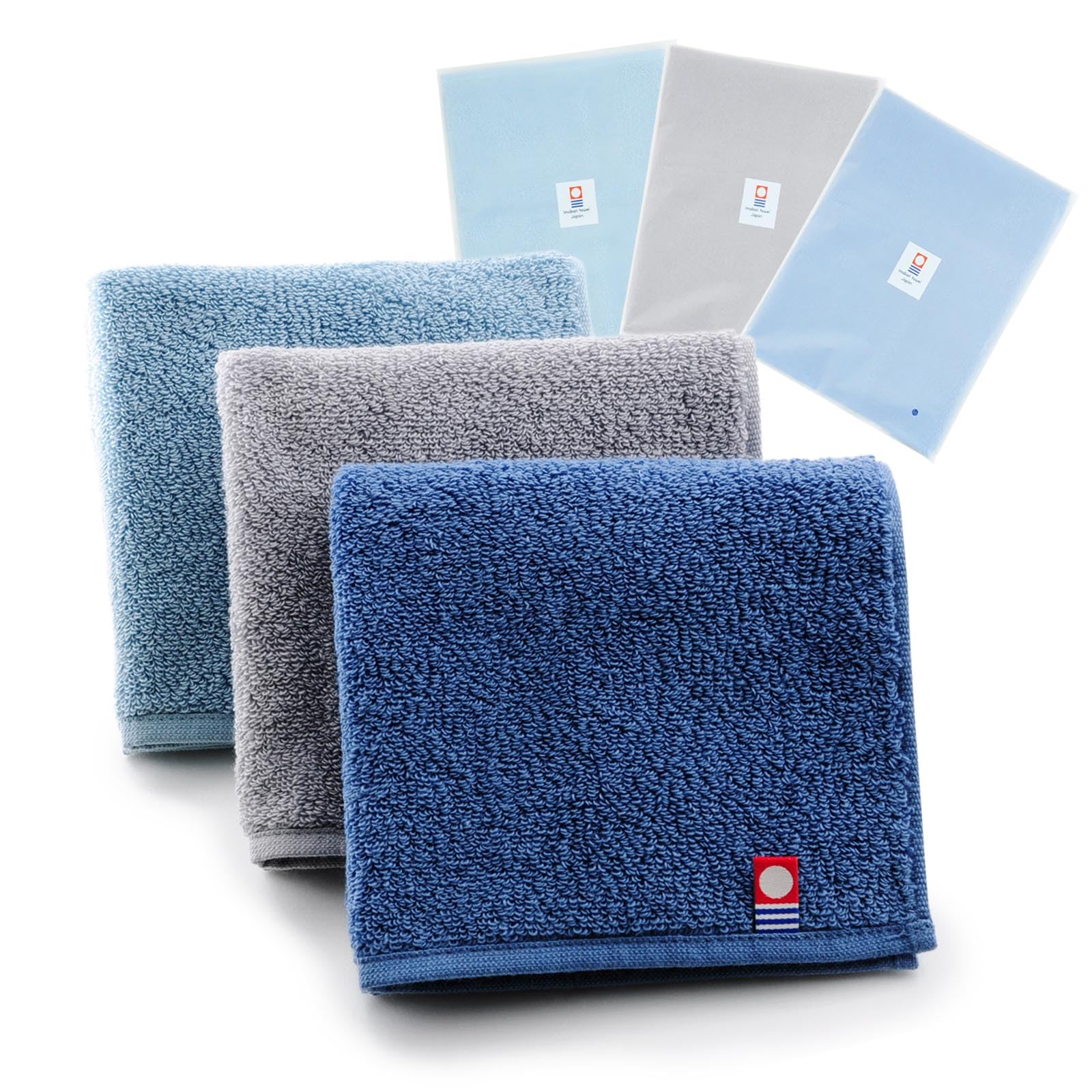 

Armulabor Working Adult Grooming in Imabari Towel Individually 3 Count [Made Japan] Handkerchiefs, Fluffy, Durable, Large, Wrapped, 100% Cotton,