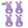 Easter Dinner Table Decor 4 Pcs Bunny Cutlery Holders, Felt Tableware Pouch Bags, Cute Rabbit Utensil Festive Centerpiece Accessory Sleeve,