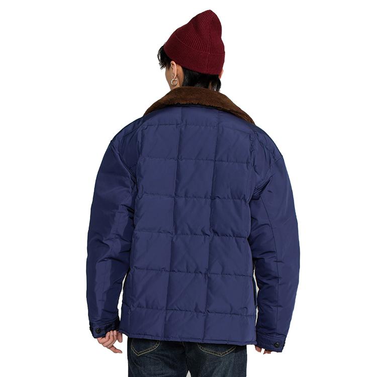 Lee Zip-Up Logo Patch Down Jacket Men Outerwear Navy-Blue LMT0040662RZ00FA01742