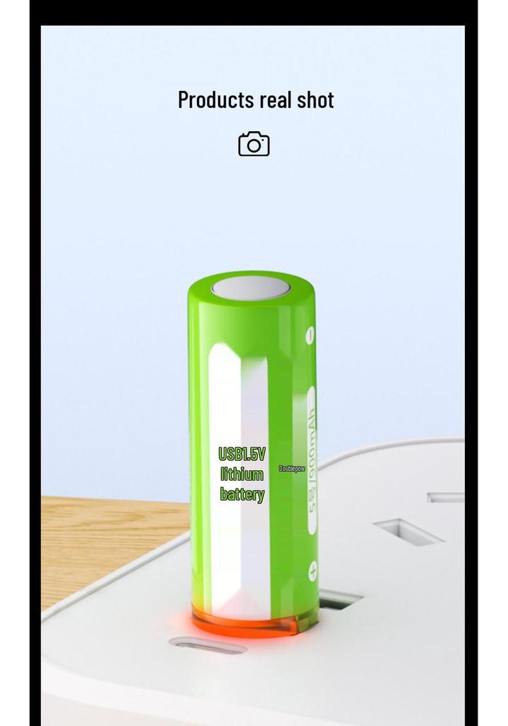 Double Capacity USB Rechargeable AA Lithium Battery 1.5V for Remote Controls, Game Controllers, Smart Locks (Size 5) In Stock