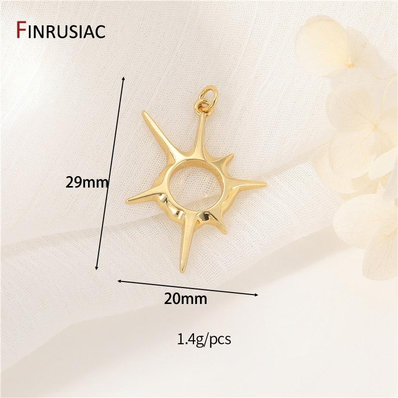 Ottone placcato oro 14K Zircone Nuvola/Sole Ciondoli per Donne Gioielli Pendenti Materiali per la Creazione Fai da Te Accessori per Collane Braccialetti