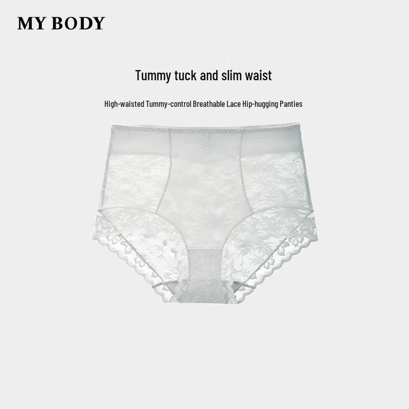 

mybody Women s Tummy Control Breathable Lace Briefs L