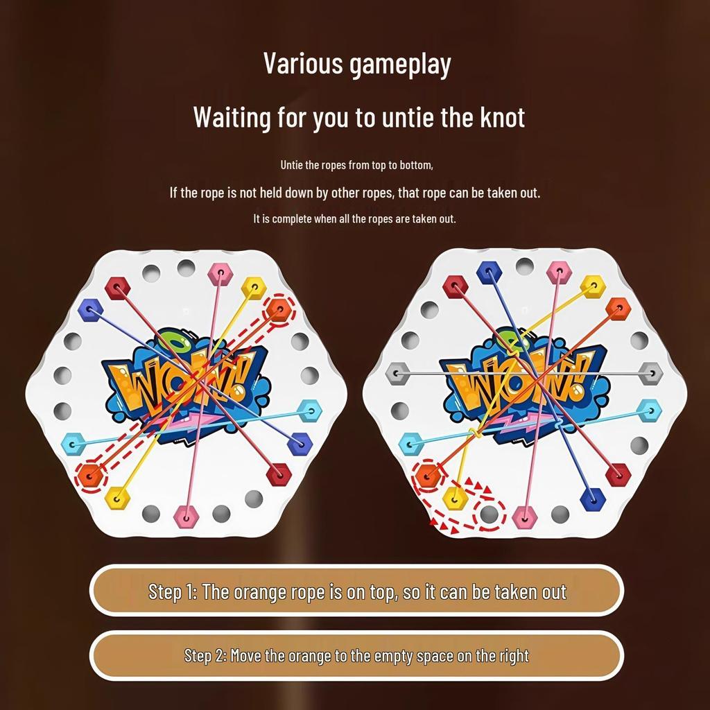 Exclusive Newcomer Challenge: Brain-Training Rope Puzzle for Two-Player Parent-Child Interaction