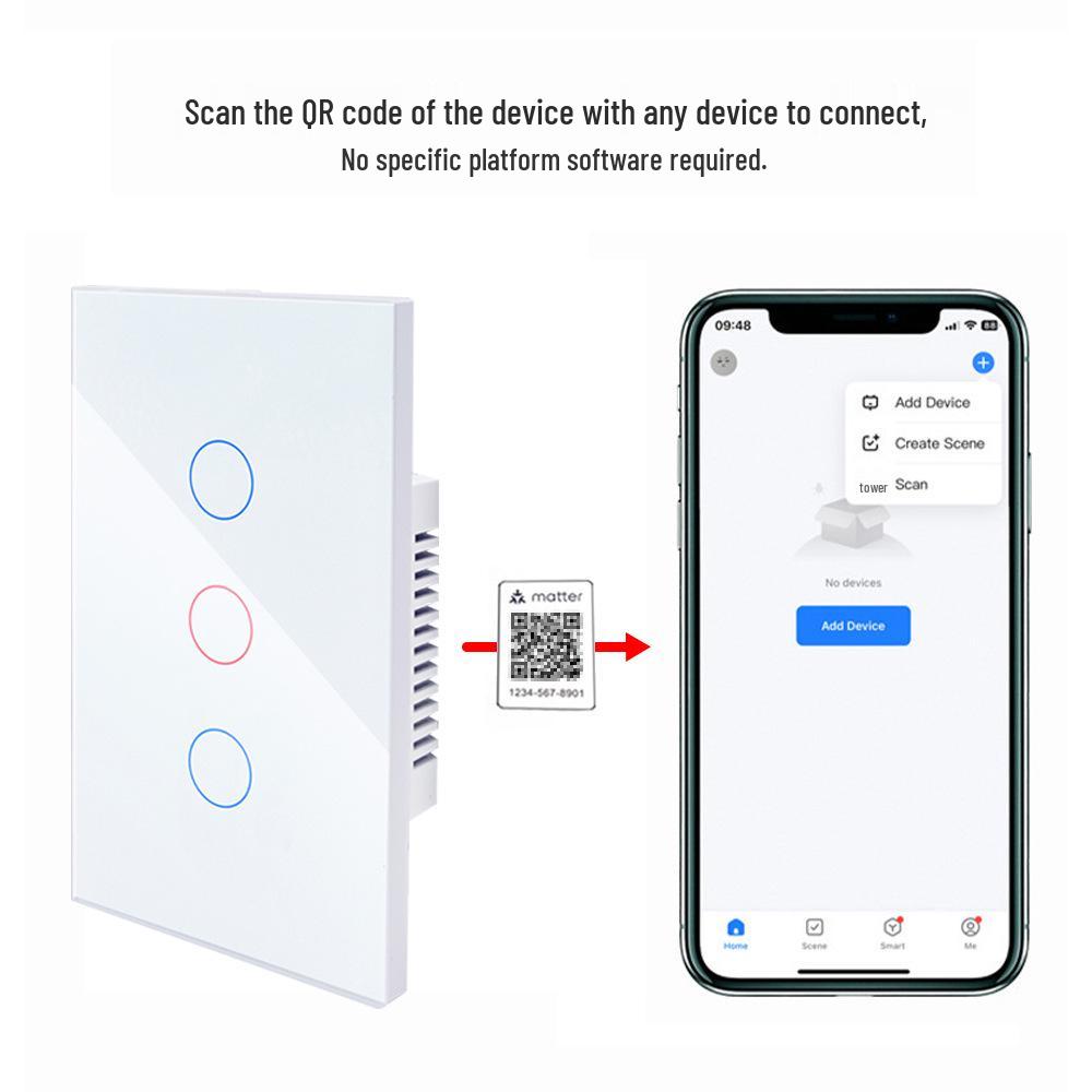 Smart Touch Switch with Alexa, HomeKit & Google Support - US Standard, Multi-Platform Voice Control