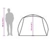 4 Person Camping Tent with Awning Orange Waterproof