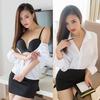 Sex Underwear White Shirt Hip Skirt OL Workplace Female Secretary Uniform Teacher Role Play