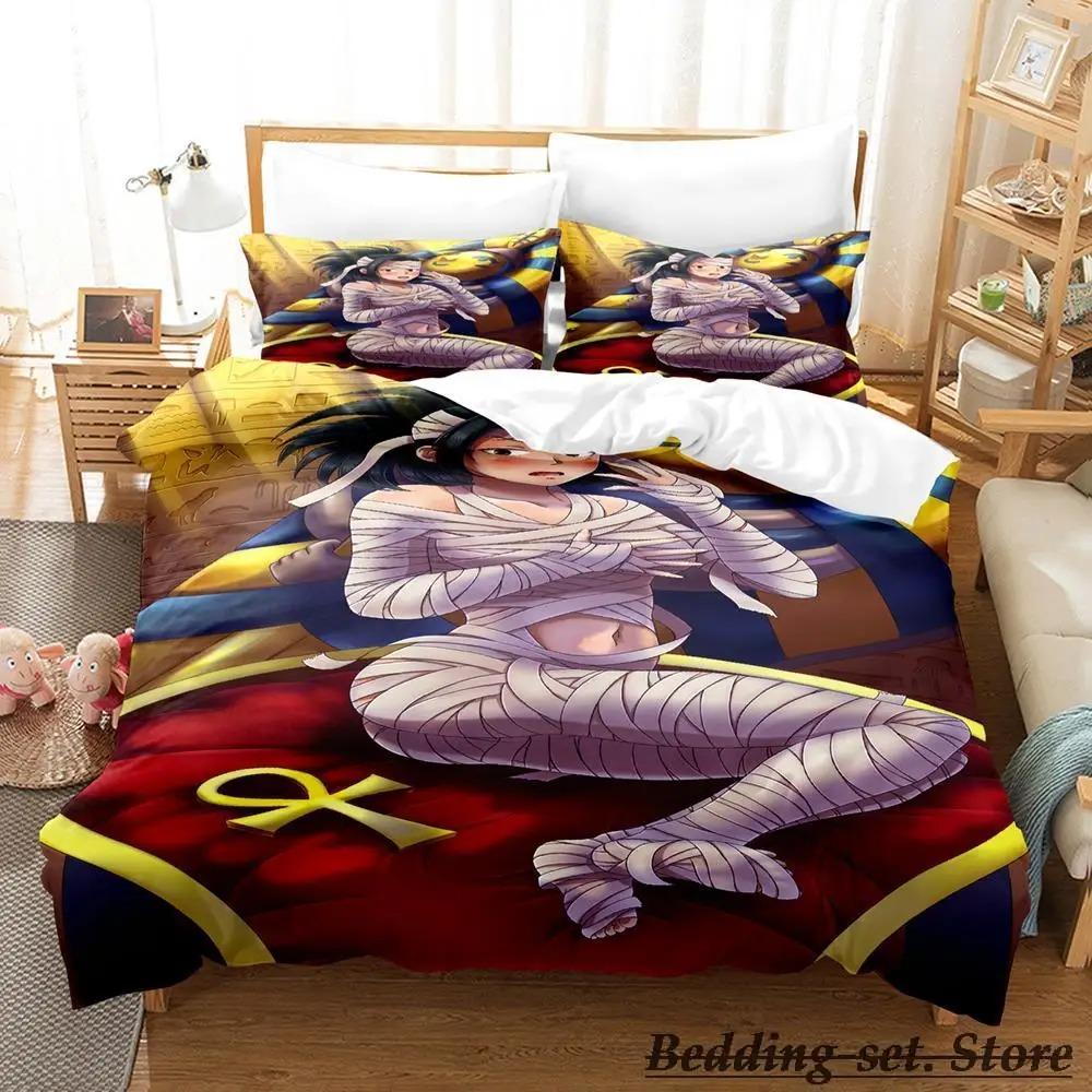 Mummy Girls Anime Bedding Set Single Twin Full Queen King Size Bed Set Adult Kid Bedroom Duvetcover Sets Anime Parure De Lit Bed