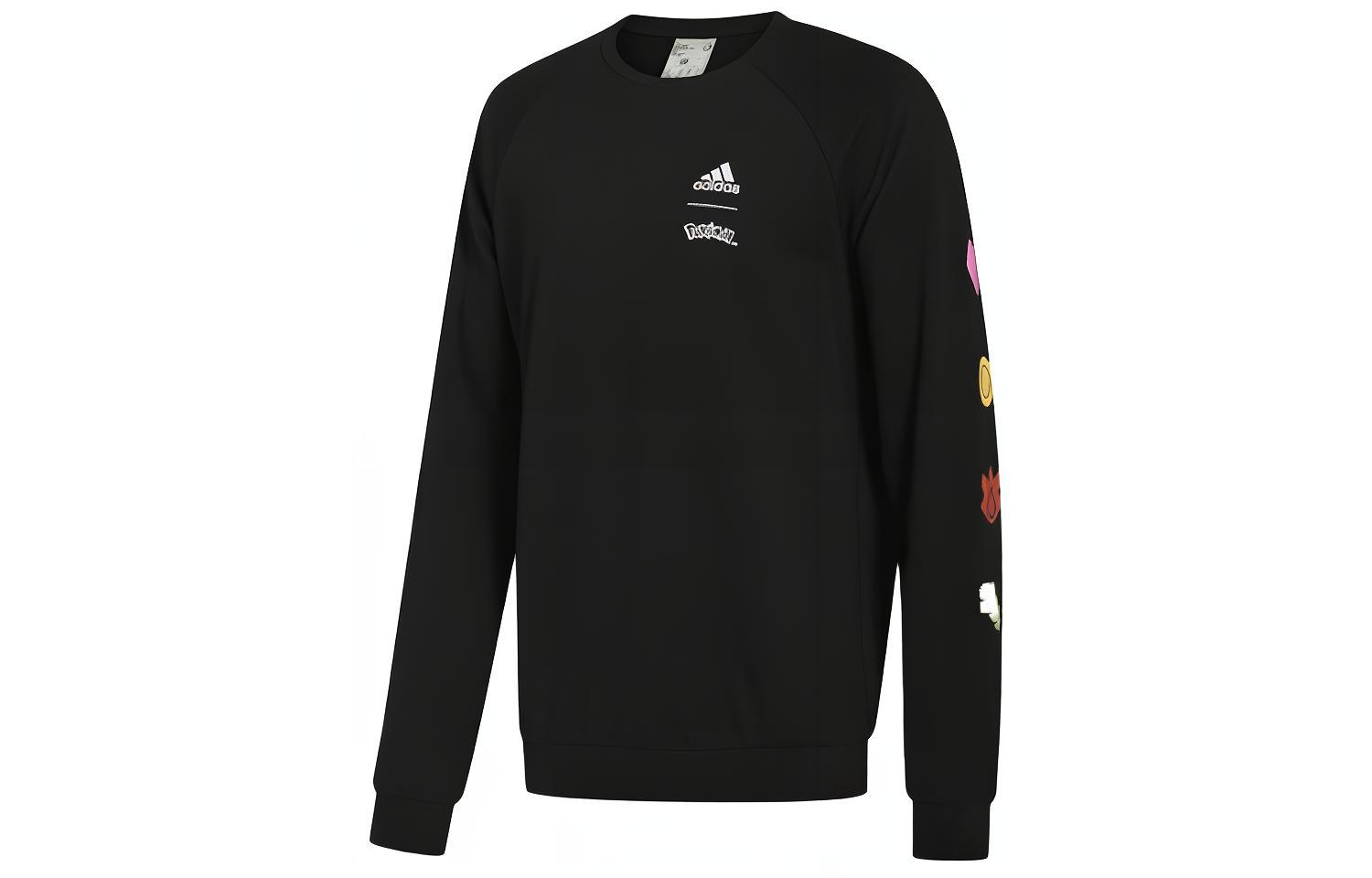 Adidas X Pokemon Sweatshirts Men s Black Crew Neck Moderate Regular GN2999 S