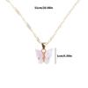 Delicate Sturdy Acrylic Butterfly Drop Necklace Holiday Gifts Additioin for Her Elegant Everyday Jewelry Pieces