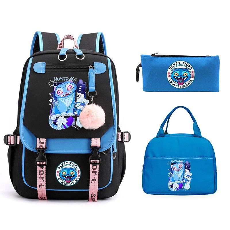 The Witch Hunter Girl Group Has the Same Peripheral Cartoon Korean Version Schoolbag Set, Cross-border Campus Trend, Primary and Secondary School