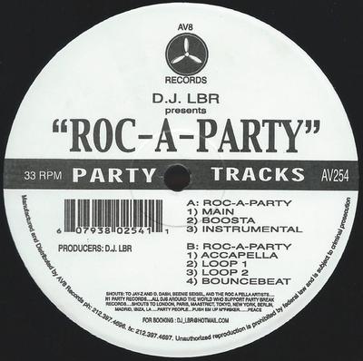 12inch Record DJ L  Rock  A  Party AV254 AV8 2003 US Rap  HipHopRB Used