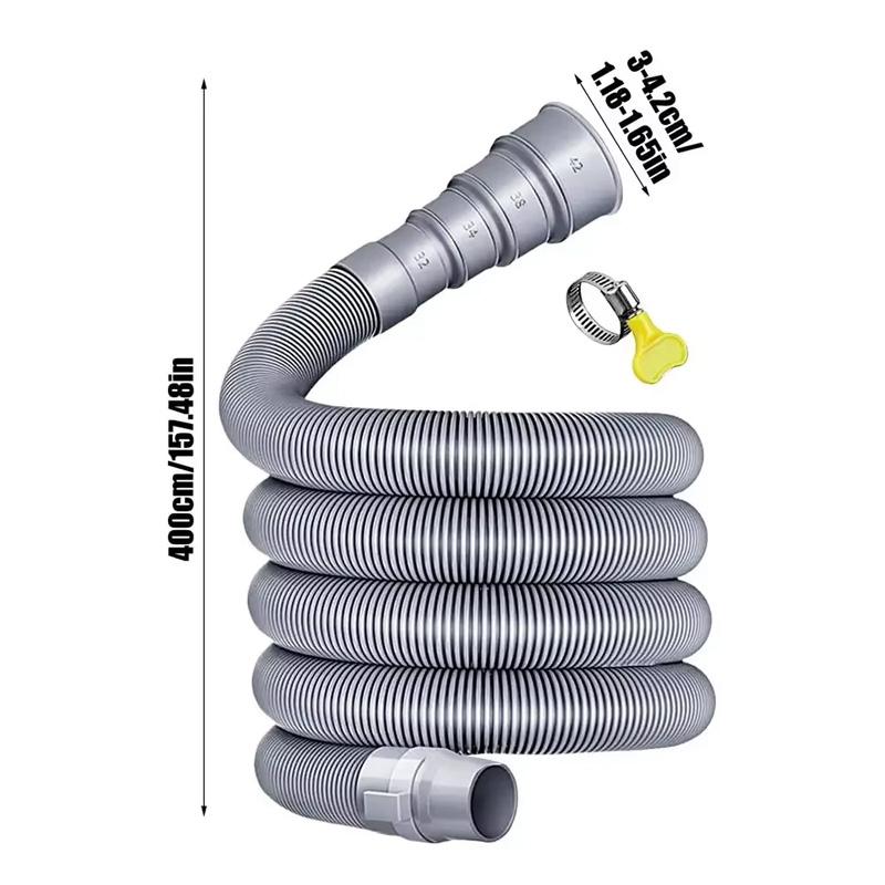 RV Sewer Hose Kit 3 4 5m Foldable Leakproof Pipe Adjustable Adapter Clamp Trailer Caravan Waste Drain Essential Accessory