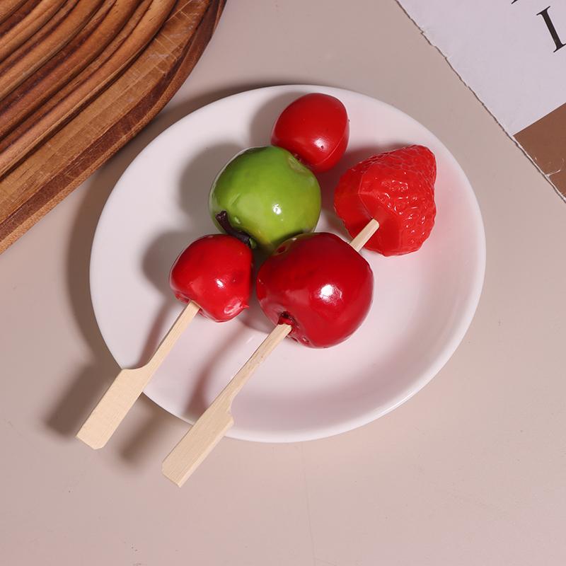 100Pcs Bamboo Skewers Cocktail Picks Fancy Toothpicks For Appetizers Food Sticks Fruit Bbq For Party Drinks Disposable Forks