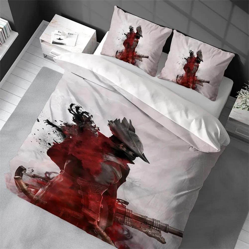 3D Print Game B-Bloodborne Bedding Set Duvet Cover Set Single Double Queen King Size Soft Microfiber student dormitories Gift