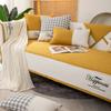 Cotton Sofa Cushion for All Seasons, Non-slip Fabric Seat Cushion, Simple Sofa Cover, Backrest Cover, Full Cloth Cover