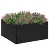 VidaXL Planter Black 80x80x40 Cm Woven Resin