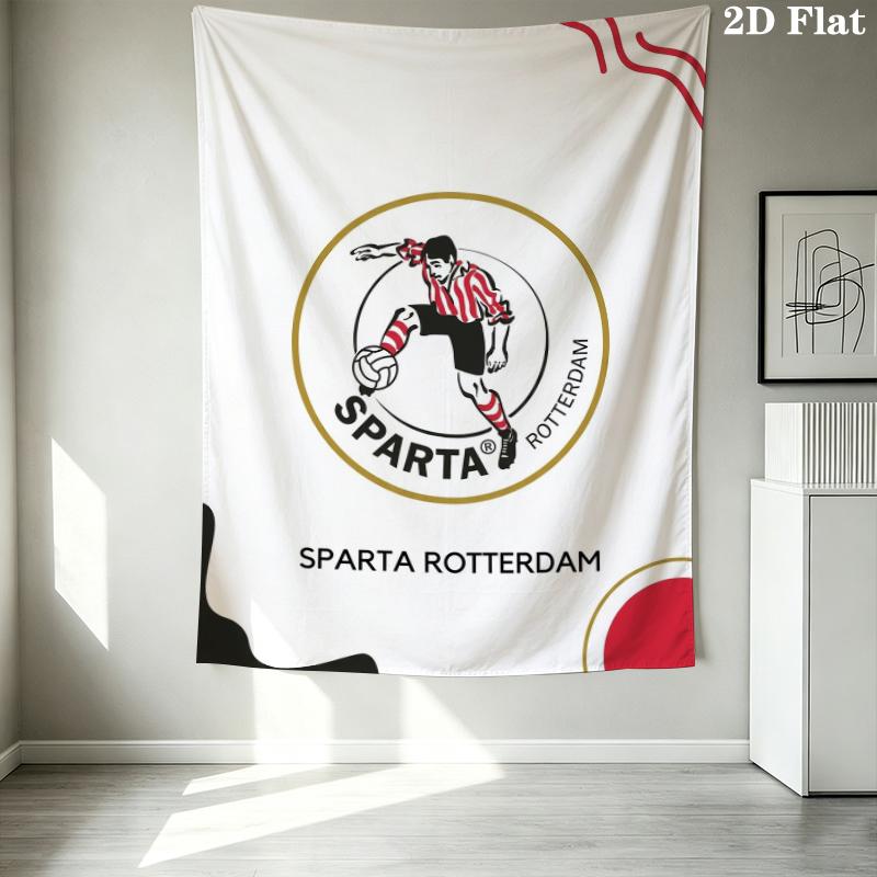 Sparta Rotterdam Wall Tapestry Aesthetic Wall Hanging Printed Fabric Blanket Decorative Tapestries For Bedroom Living Room Home Decor