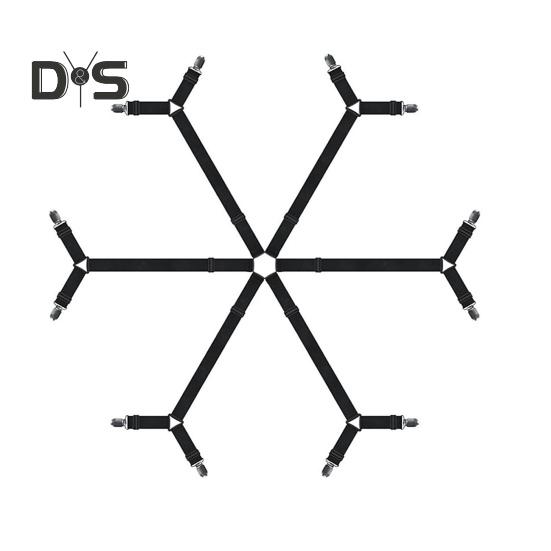 

Держатель простыни, регулируемая резинка, прочный треугольный дизайн, простая установка, плотно прилегающий зажим для простыни A чёрный