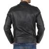SkinOutfit Men's Genuine Lambskin Black Leather Jacket Stylish Motorcycle Bomber Biker Outerwear MJ 41