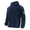 Men's 2023 Double-Sided Fleece Hooded Flag Logo Jacket