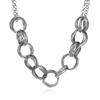 Vintage Geometric Metal Chain Necklace With Gold Plating For Fashion Women
