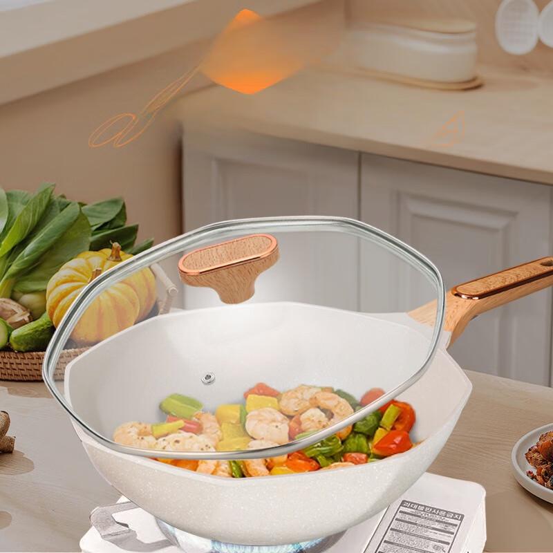 Yoshida Handwerker 32cm Maifan Stein Antihaft-Wok