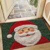 Christmas Bathroom Mat Water Absorbent Santa Bathroom Floor Mat 80x50cm Dry Fast Washable Festival Decoration for Home Kitchen