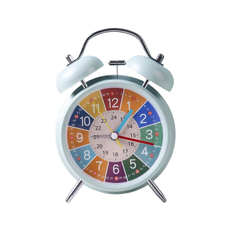 

Bronze Accented Twin Belled Alarm Clock Loud Alarm with Backlight for Effective Morning Waking Calls 1 зелений