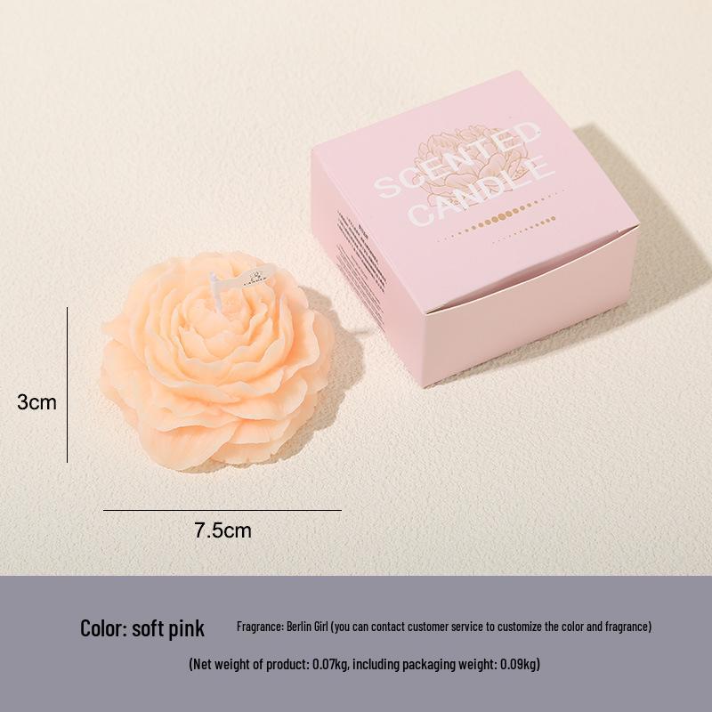 Creative Peony Scented Flower-Shaped Candle - Gift for Mother's Day & Women's Day
