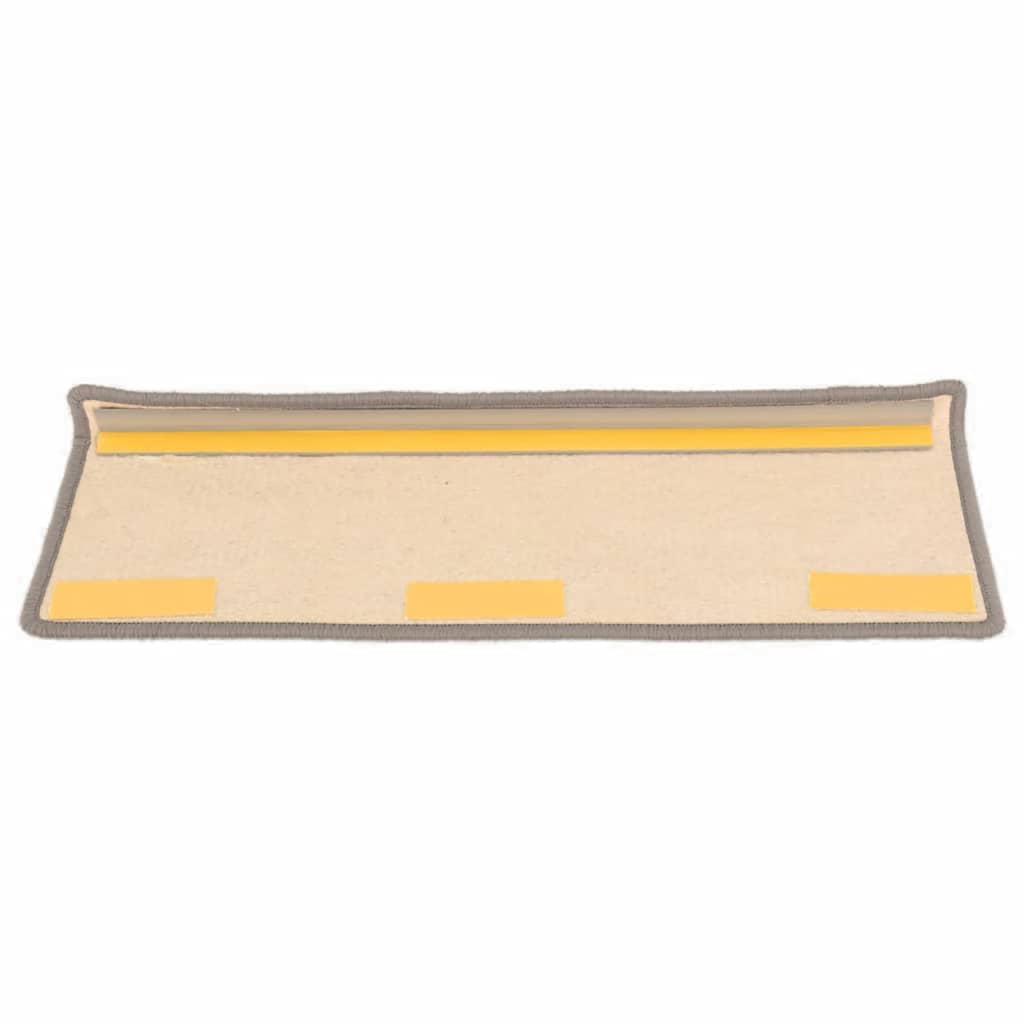 Step Mats 15 Pcs 65 X 21 X 4 Cm Dark Beige Rectangular Edge