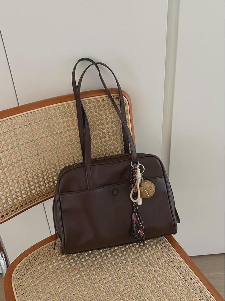 Korean Retro 2025 Women's Commuting Large Capacity Tote Bag