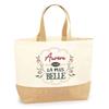 Jute Tote Bag - PLANETEE - Aurore the Most Beautiful - Natural Jute - Made In France - Large Capacity