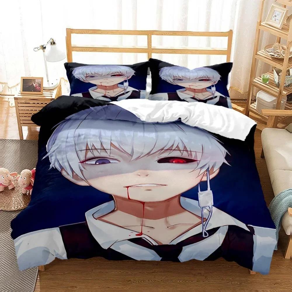 Tokyo Ghoul Bedding Set For Bedroom Soft Modern Bedspreads Comefortable Kids Duvet Cover Quilt Cover And Pillowcase