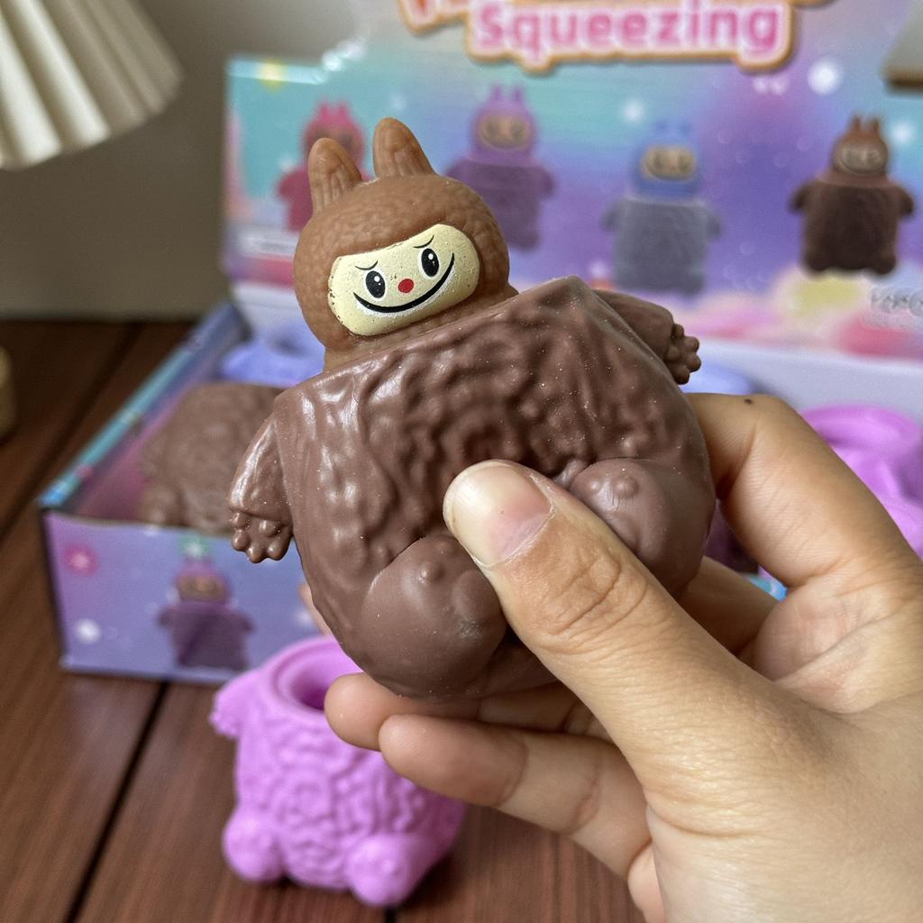 Cute Stress-relieving Toy for Children, Labubu Squeeze Cup, Non-toxic and Creative Stress-relieving Toy