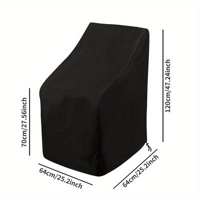Heavy Duty 210D Oxford Outdoor Chair Cover, All-Weather Waterproof Patio Furniture Cover with Drawstring & Buckle