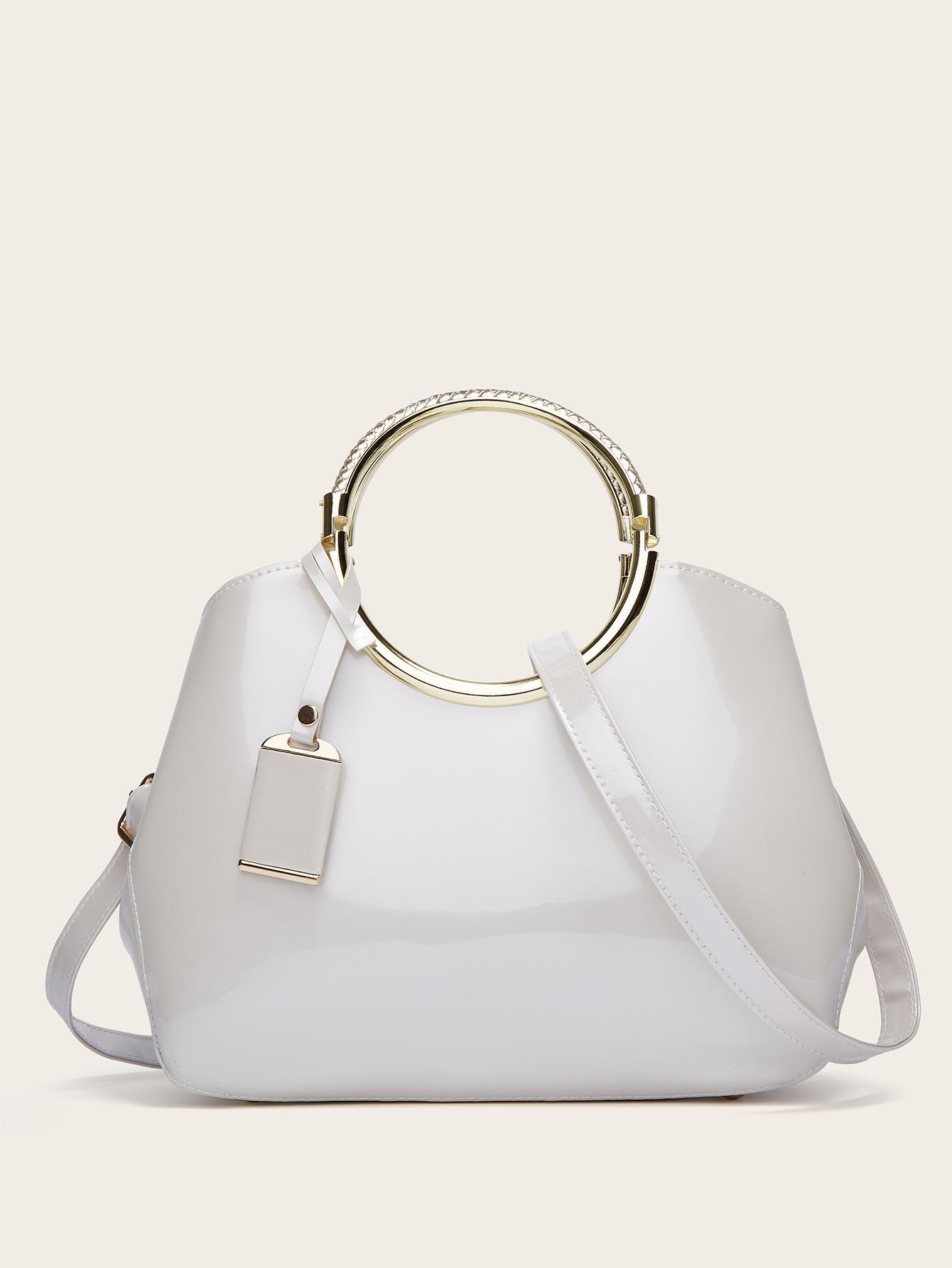 

Red Bridal Bag New Fashion Glossy Patent Leather Women s Bag Crossbody Bag Handbag Shoulder Large Capacity Tote Bag слонова кістка