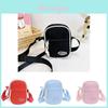Trendy Unisex Children's Shoulder Bag Stylish Solid Color Letter Design Lightweight Nylon Crossbody Bag Ideal For Toddlers