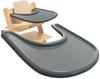 Stokke Compatible Tray for Tripp Trapp Baby Chair, Table, Baby Set, Mini Table, Smooth Surface, Suction Cup Attachment Compatible (Gray)