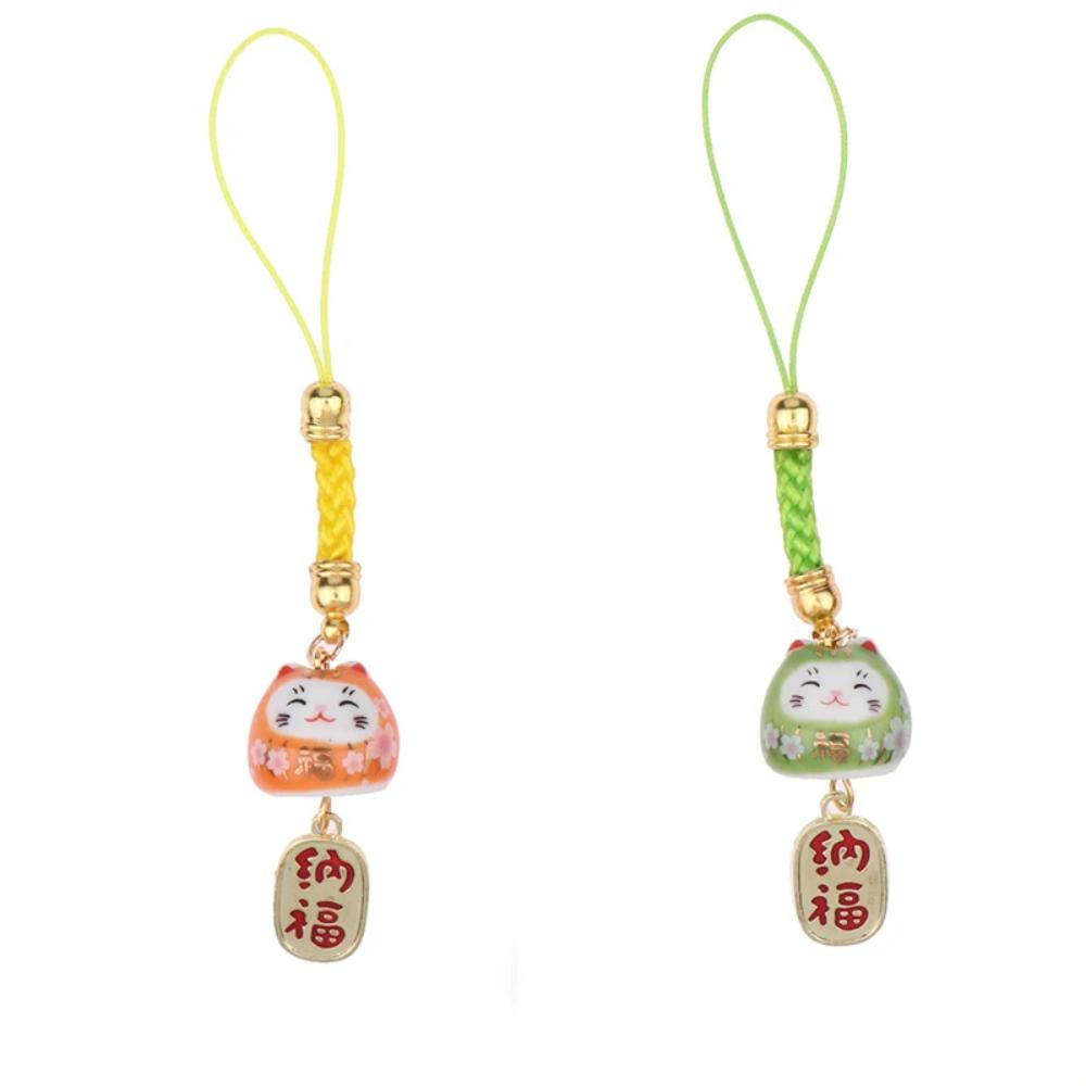 Bag Pendant Maneki Neko Pendant Cartoon Phone Strap Ornaments Cute Lucky Cat Keychain  Gifts